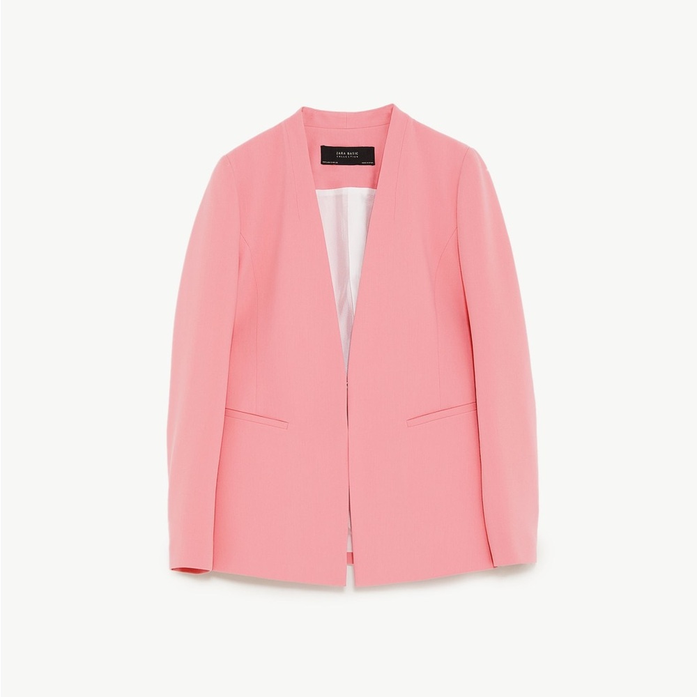 Zara Basic Elegant Pink Women's Blazer